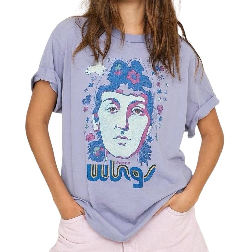 DAYDREAMER Wings / Paul McCartney Tee in Lilac Size Small New without Tag
